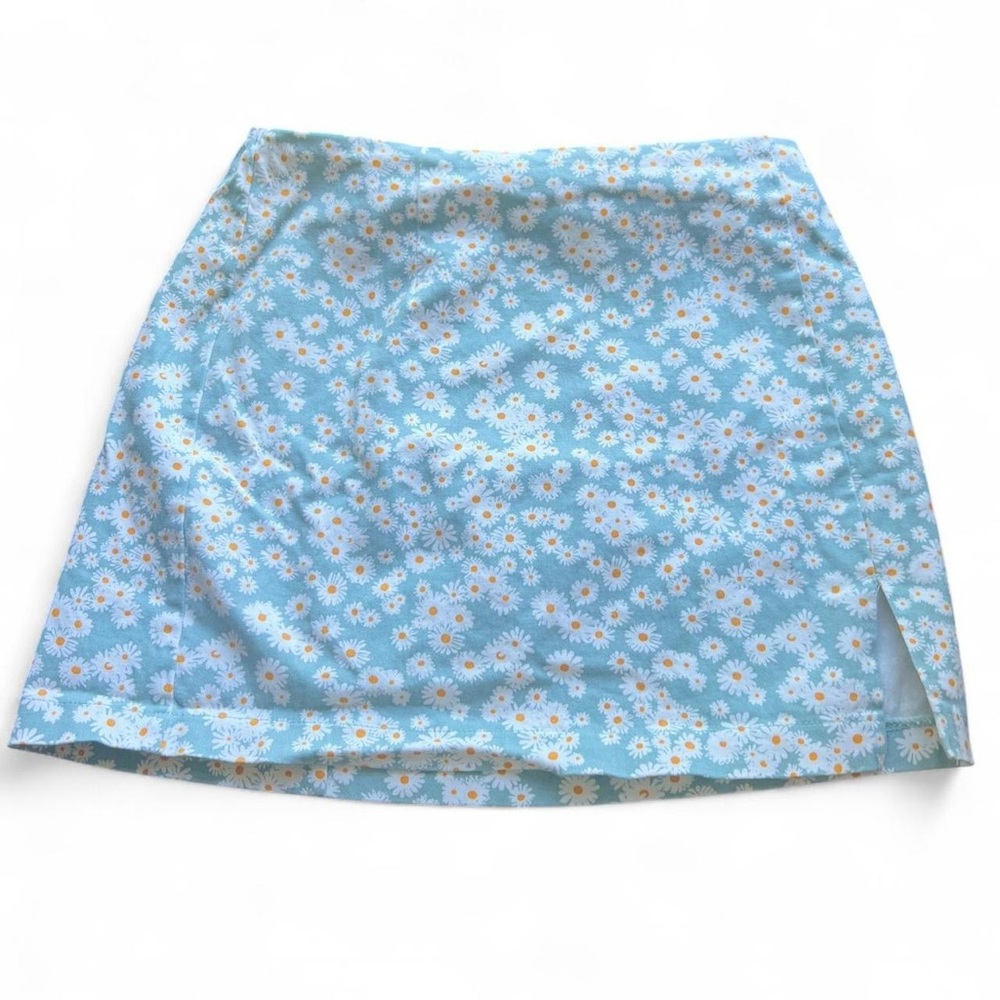 Wild Fable Teal Floral Mini Skirt